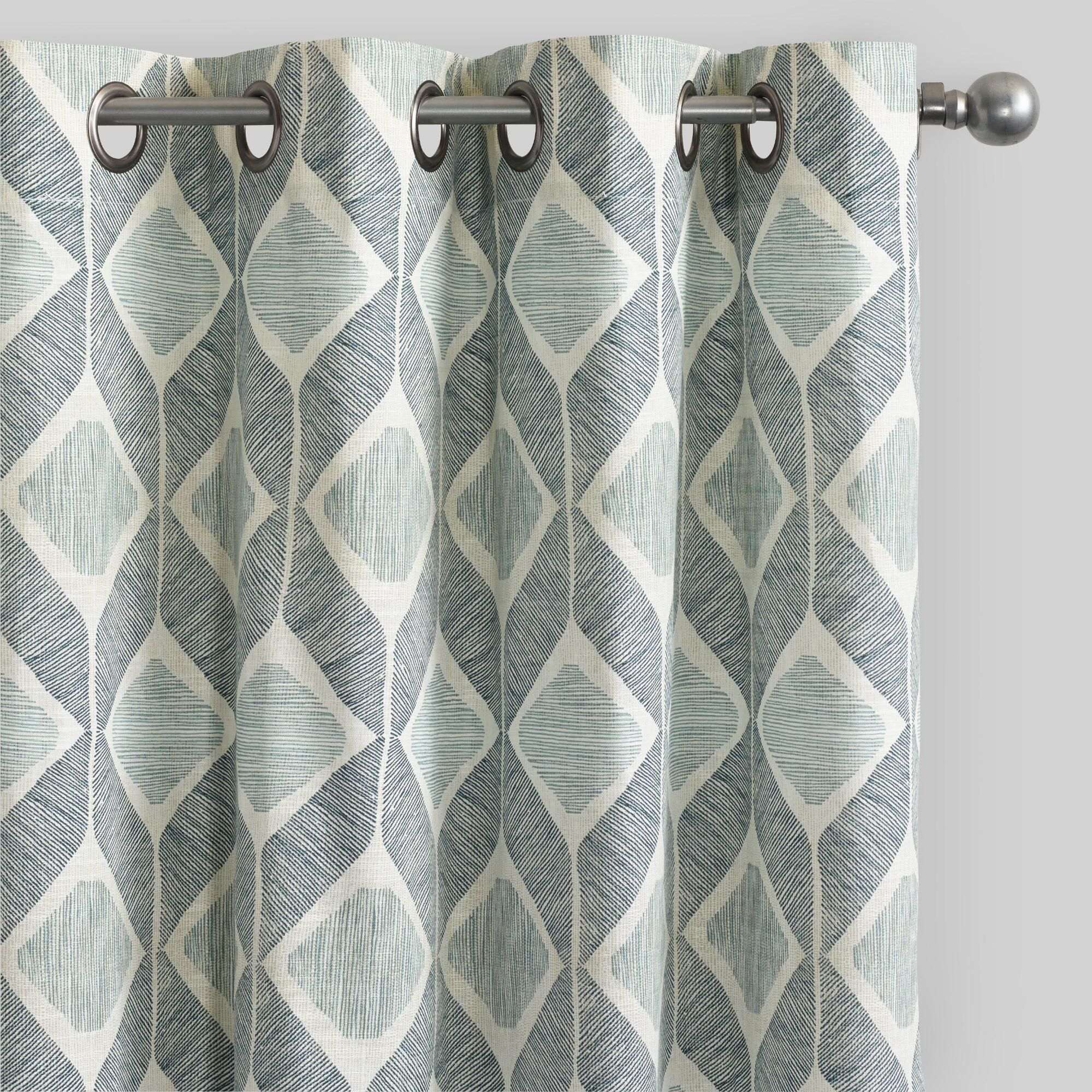 Patterned-Curtains-with-Grey-Walls in Dubai