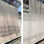 before and after curtain cleaning