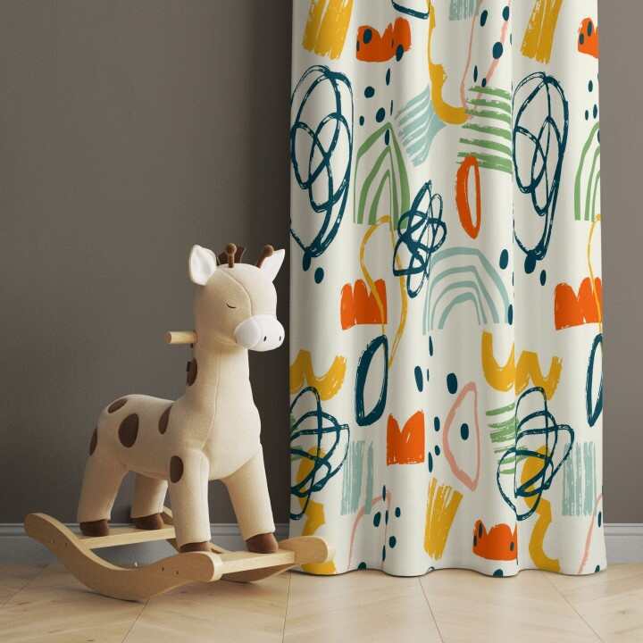 decoration for kids room with curtains